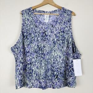 Athleta Ultimate Muscle Tank Women Size 3X Abstract Print NWT $65 UPF Quick Dry